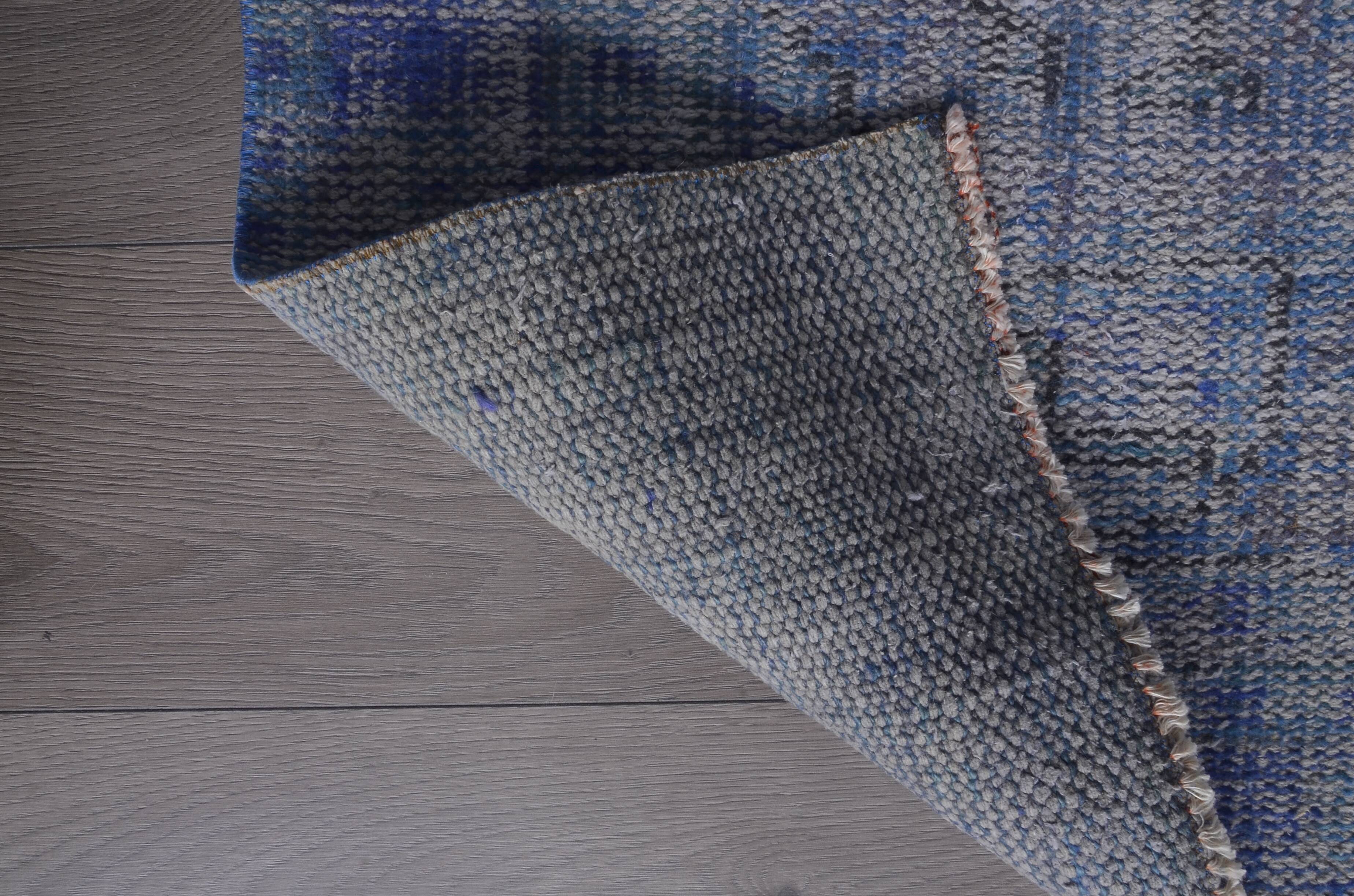 Blue Vintage Turkish Runner Rug sku1302