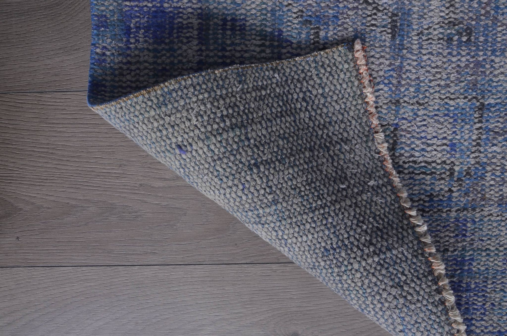 Blue Vintage Turkish Runner Rug sku1302