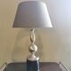Vintage lamp 70 steel and leather