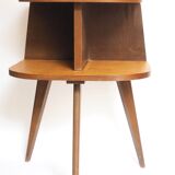 Wooden tripod bedside table