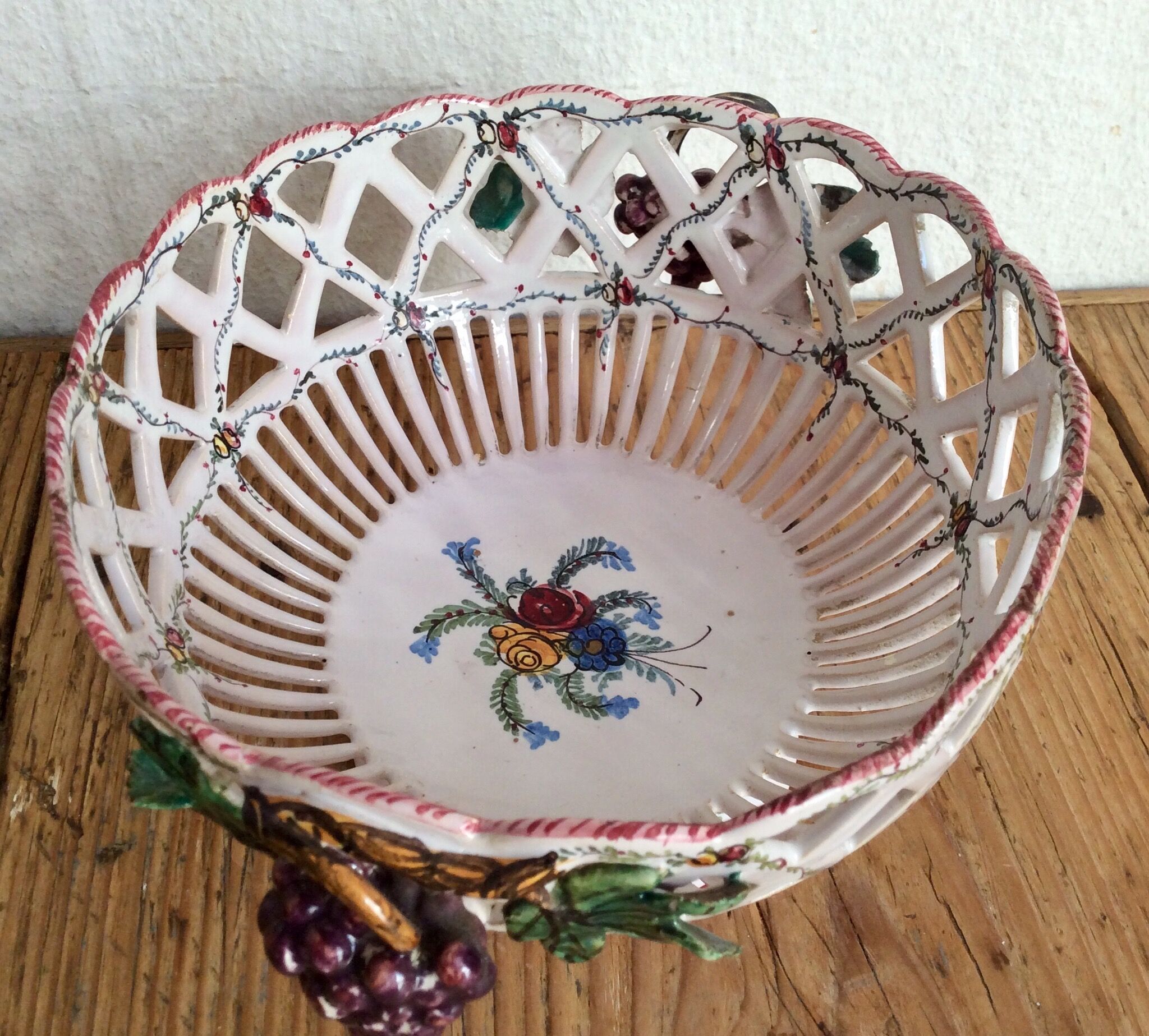 Old earthenware cut