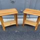 Scandinavian bedside pair Wood pine fir vintage design 1970/1980