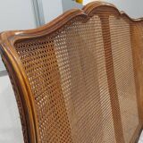 Louis XV style double cane basket bed, mid-20th century