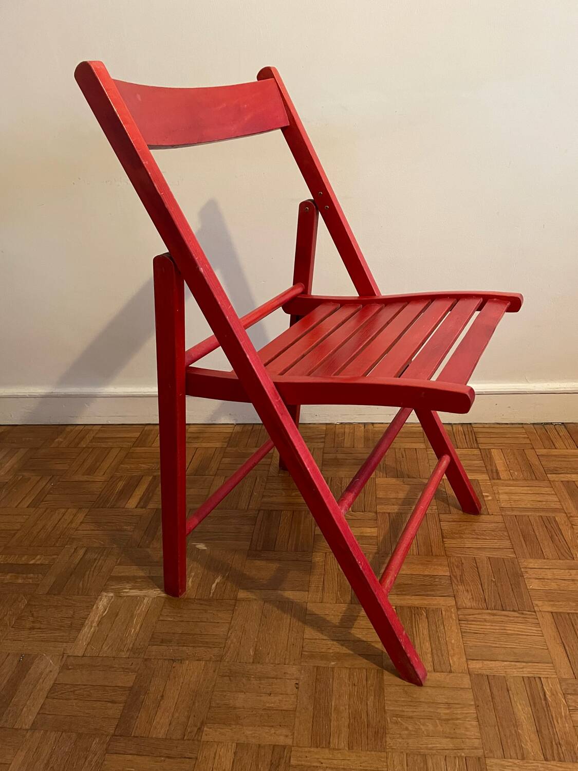 2 Vintage Wooden Folding Chairs