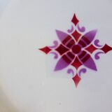 4 flat ironstone plates from Moulin des Loups and Hamage, Madeleine model