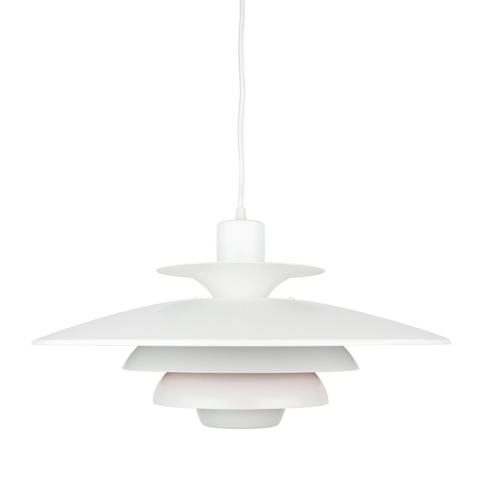 Danish vintage pendant lamp Sofie by Kurt Wiborg, Jeka, 1980s