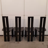 Set of 4 black Italian chairs