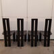Ensemble de 4 chaises italiennes noires