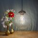 Vintage transparent glass suspension globe