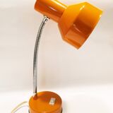 orange articulated desk lamp 1970's
