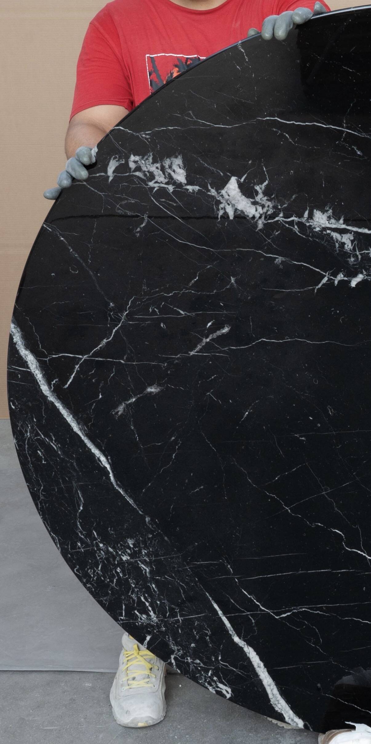 Original Knoll Tulip dining table (152cm) Nero Marquina glossy LIKE NEW!!