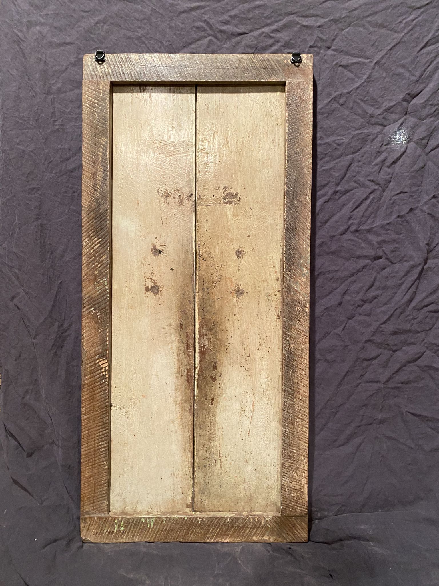 Indian window in green patinated wood