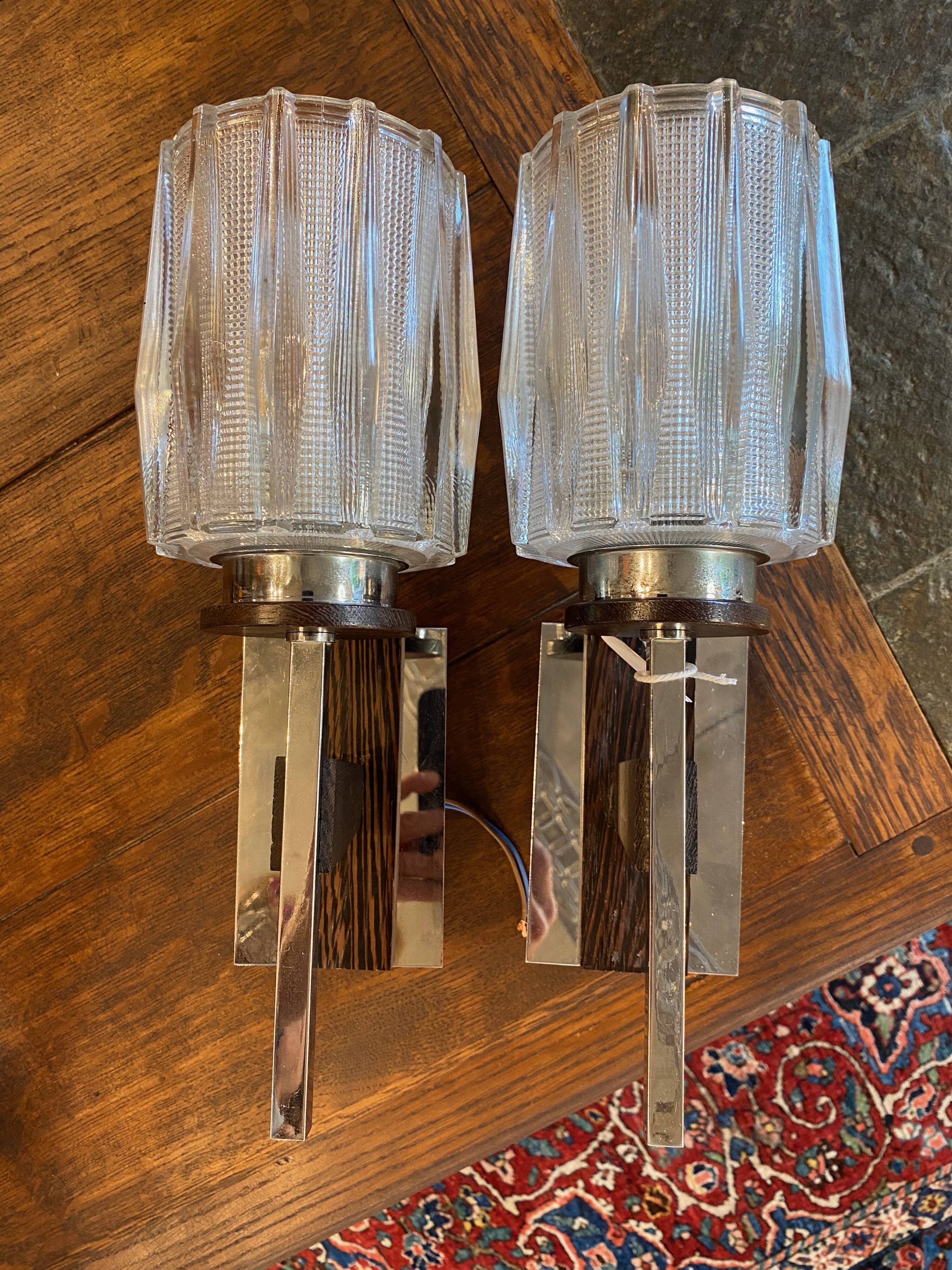 Pair of Mid-century Scandinavian Brutalist wall lights (1960s-70s)