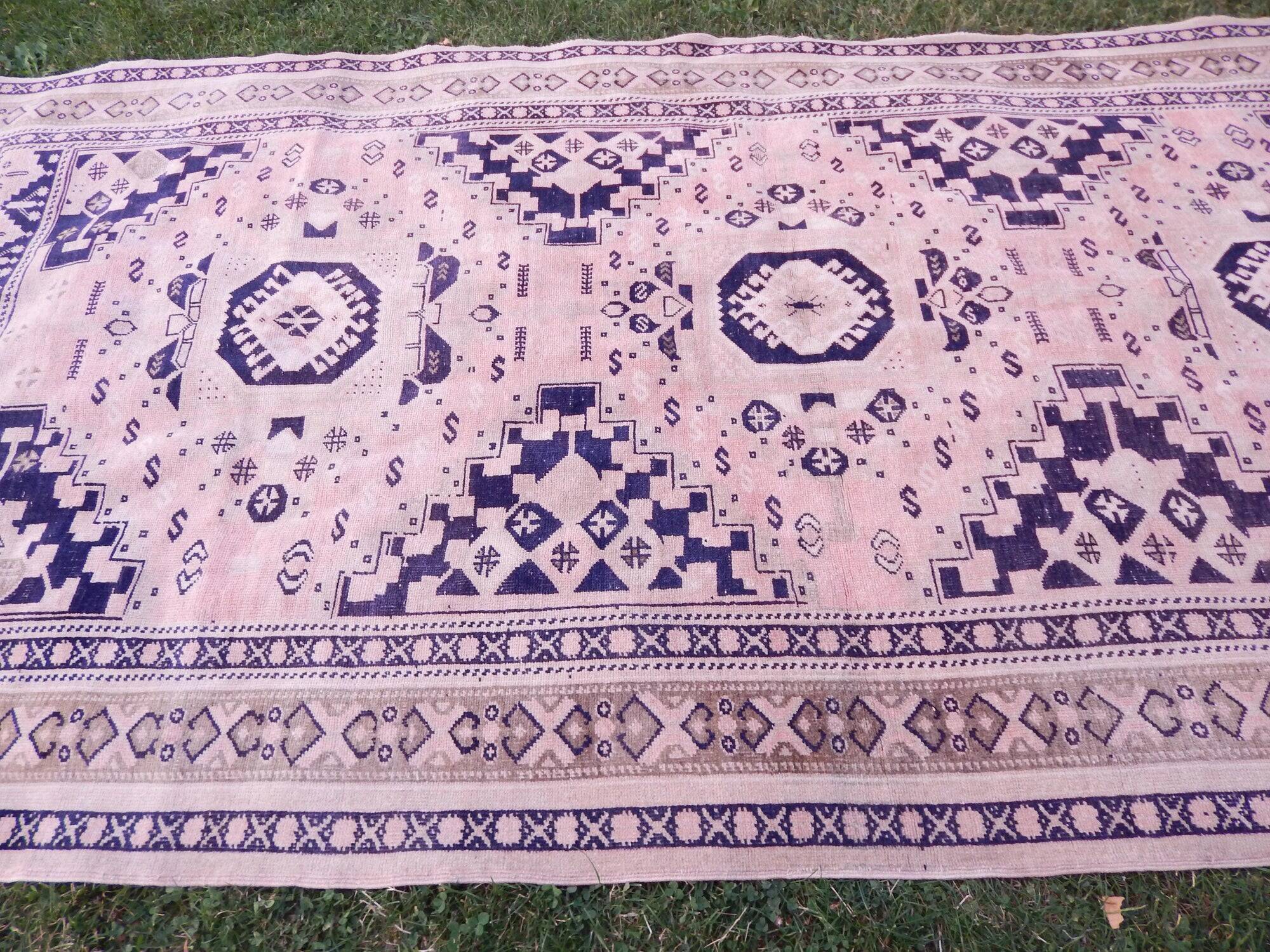 Vintage Turkish rug handmade 162x344 cm