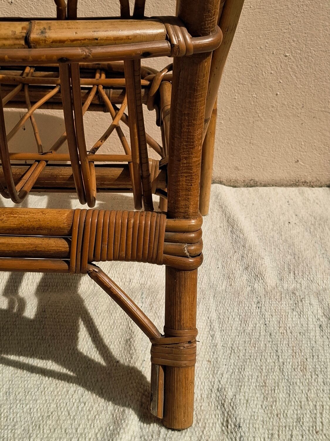 Audoux-Minnet rattan armchair 1950