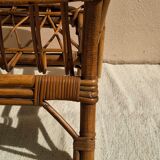 Audoux-Minnet rattan armchair 1950