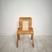 Italian chair in ash and caning by Gigi Sabadin for Stilwood, 1972
