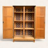 Parisian solid oak wardrobe 1960