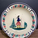 Hollow earthenware dish from Quimper HB