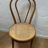 Pair of tanned bistro chairs