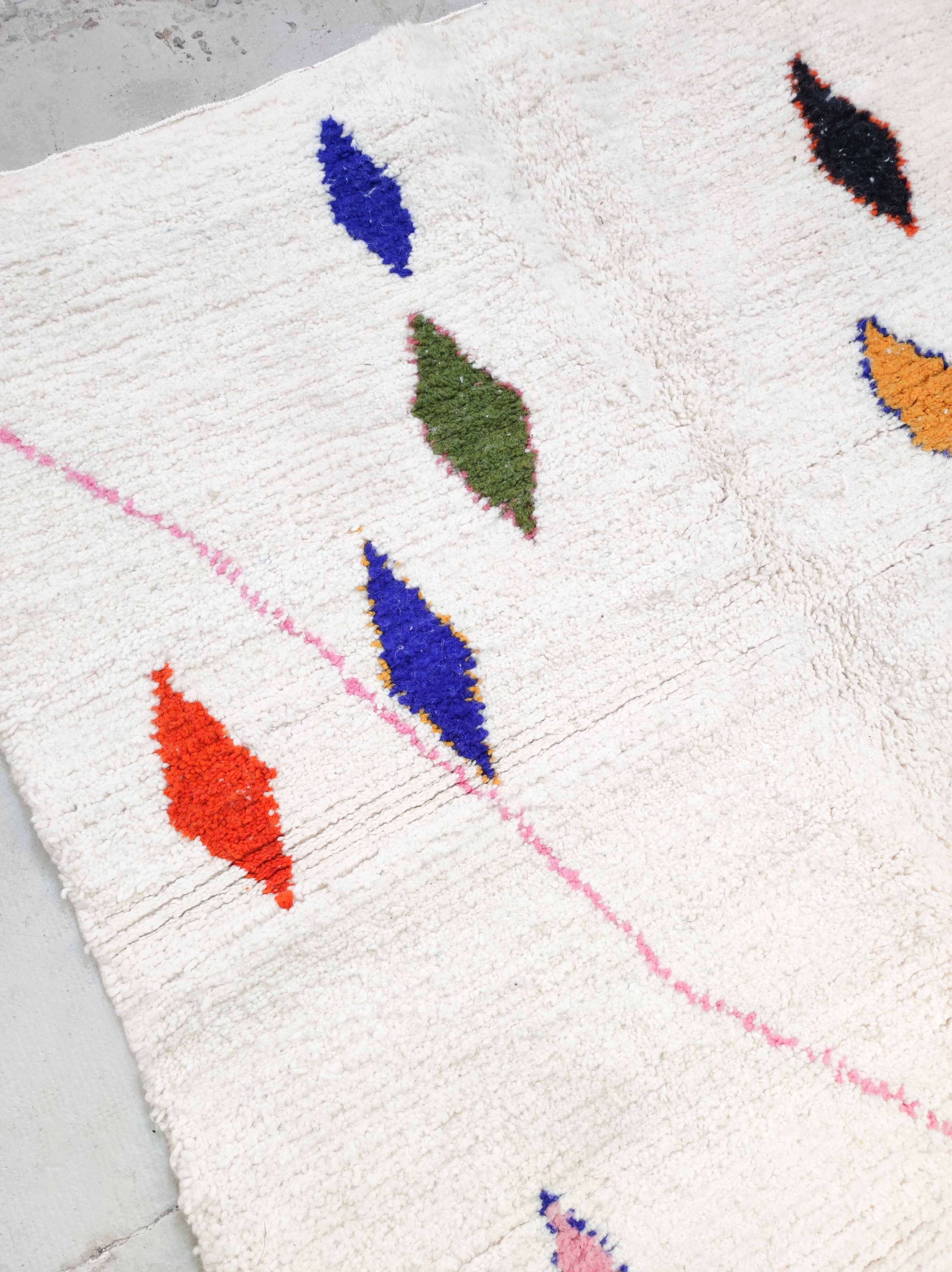 Colorful Azilal Moroccan Berber rug 2.48x1.53m