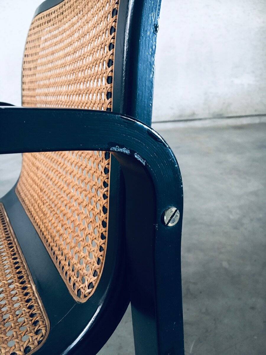 Italian Design Bentwood & Webbing Armchair, 1970s