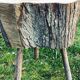 Solid wooden log console table
