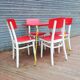 Lot de 4 chaise et une table vintage , années 70