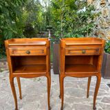 Pair of cherry bedside tables