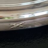 Plat ovale de service en métal argenté modèle Rubans croisés, Christofle