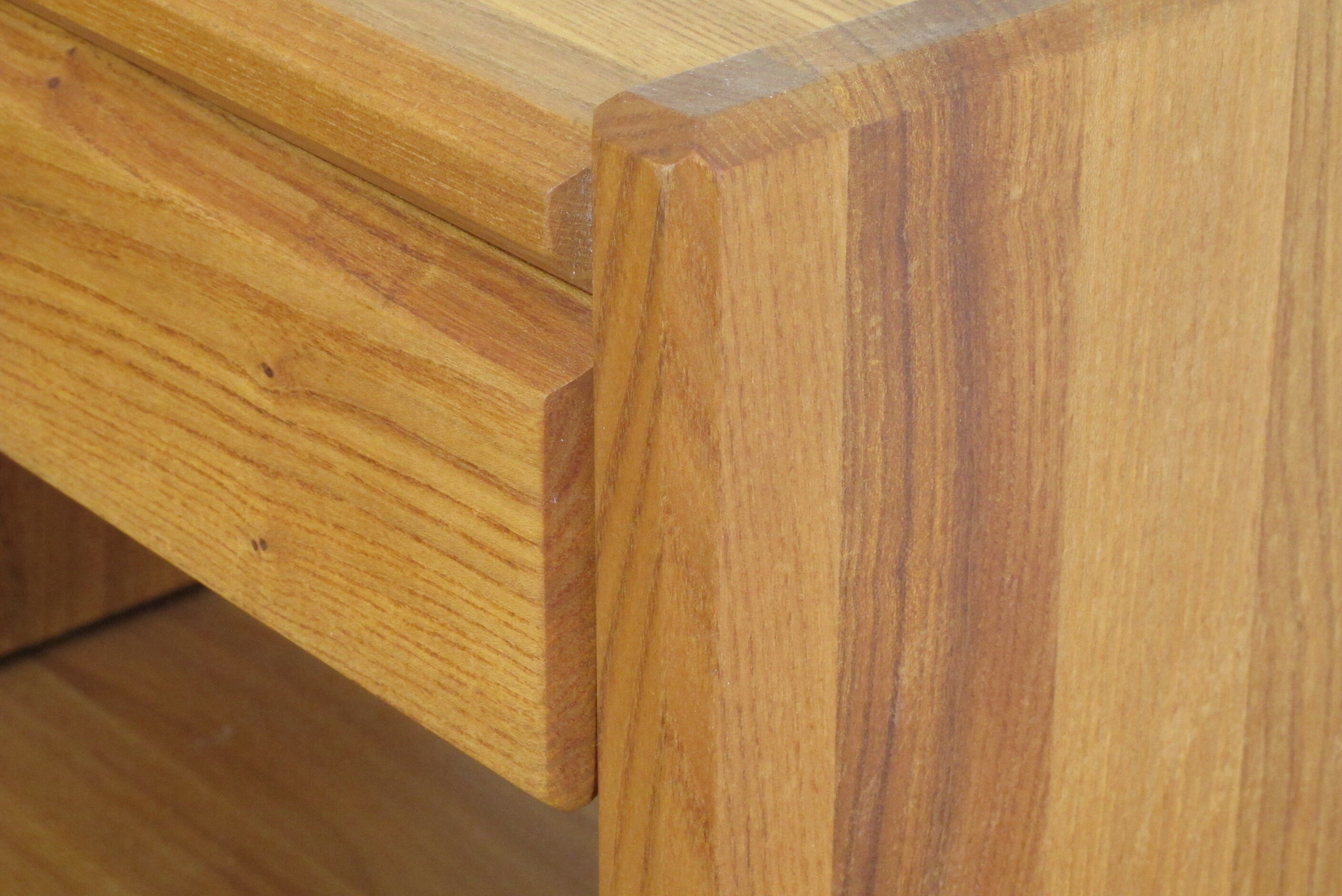 Pair of bedside tables, Seltz house, 1970s, solid elm