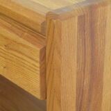 Pair of bedside tables, Seltz house, 1970s, solid elm
