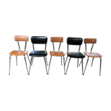 Chairs skaï  and  chrome