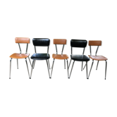 Chairs skaï  and  chrome