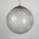 Vintage murano sphere ball pendant lamp Italy 1950s