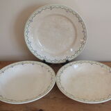 Set de 3 plats anciens Longwy Violetta
