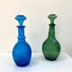 Italian carafe Empoli from the 1960s - Glass with diamond points.