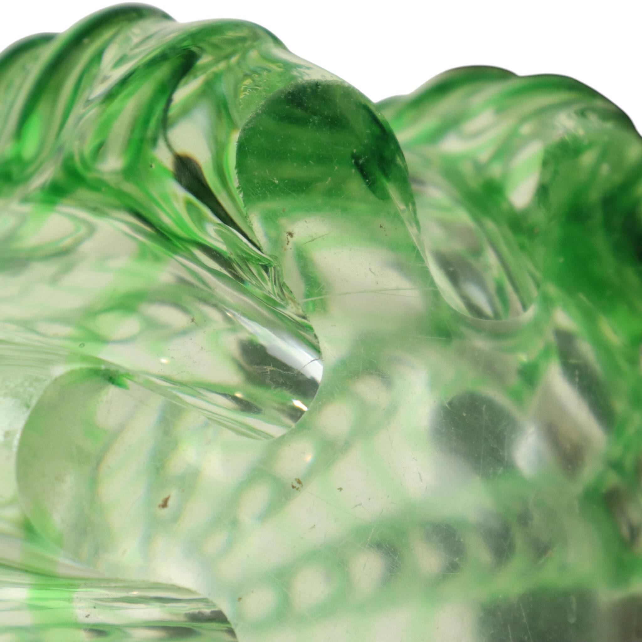 Large Green Glass Vase Murano Dino Martens Style 1960s