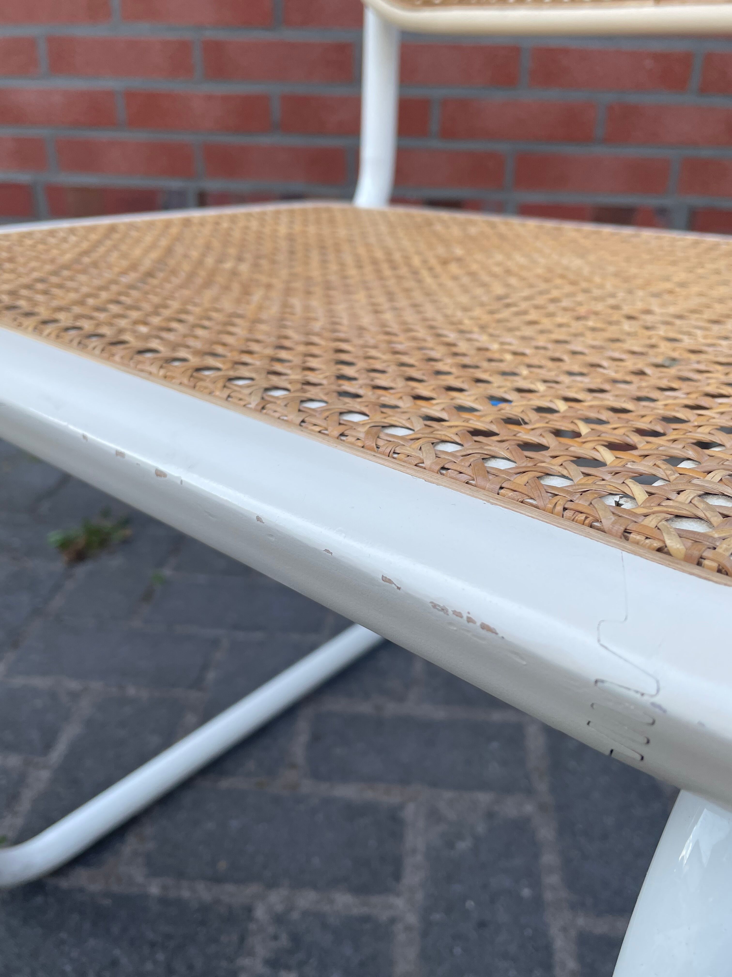 Cesca dining room chair designed by Marcel Breuer