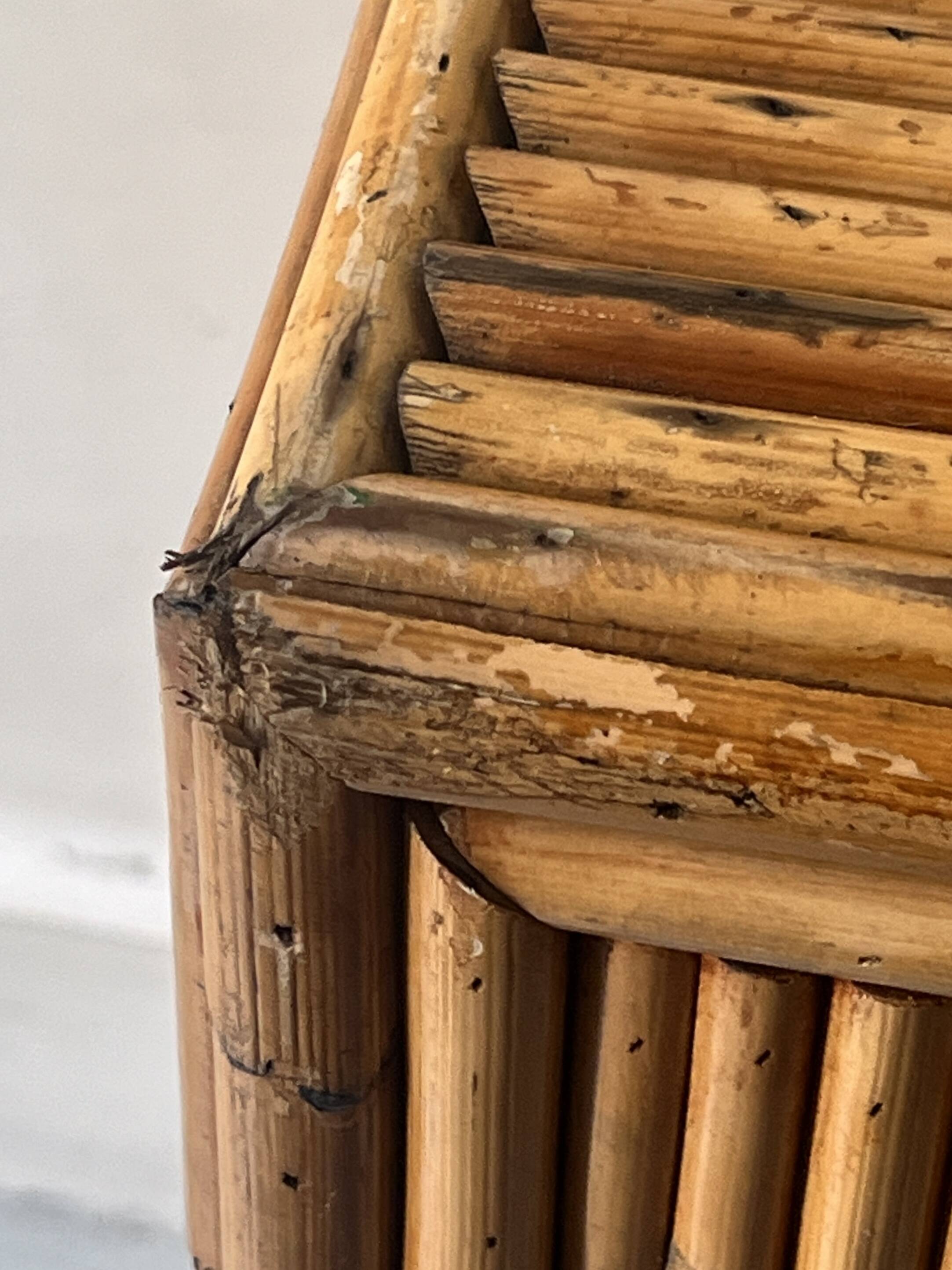 Vintage bamboo sideboard, Italy 1970