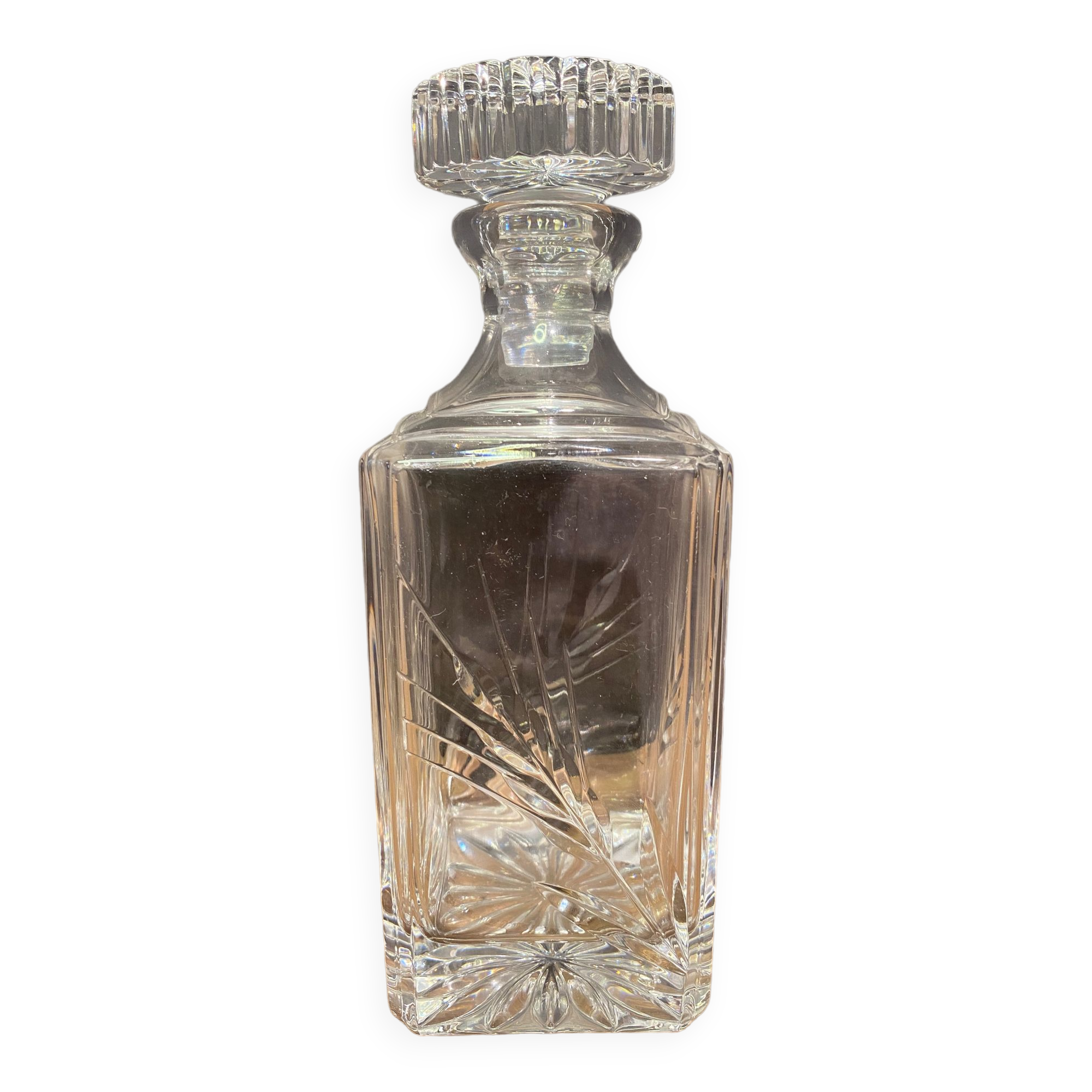 Carafe à whisky en cristal taillé