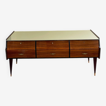 Commode à tiroirs italienne unique du milieu du siècle, 1960s