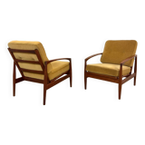 2x Fauteuils Danois Couteau à Papier Kai Kristiansen Style Années 60