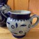 Lot deux petits vases gres d'alsace betschdorf schmitter décor floral