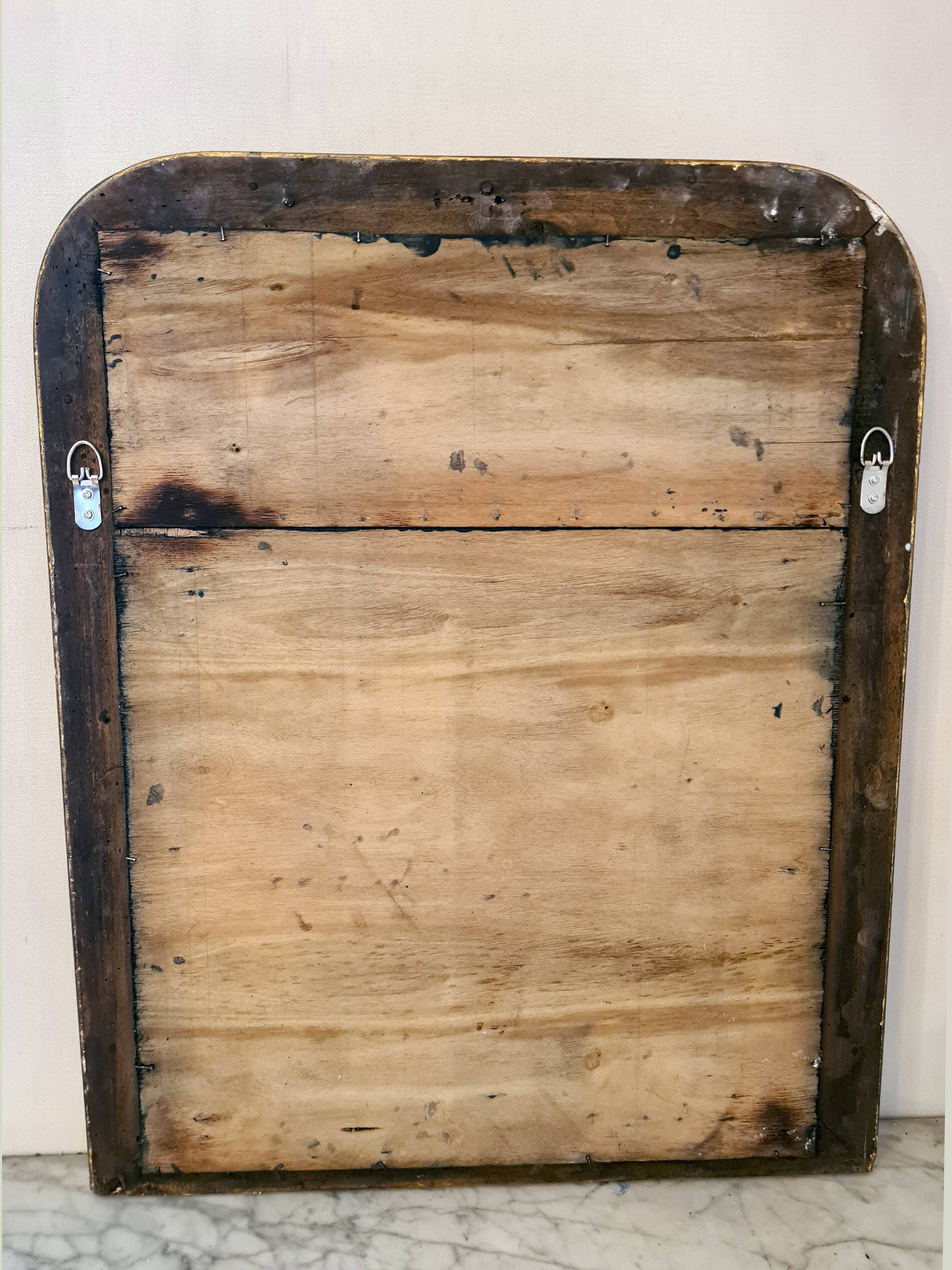 Antique Louis-Philippe mirror "Philomène" gold leaf