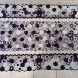 Vintage rugs, patchwork of crocheted patterns, handmade