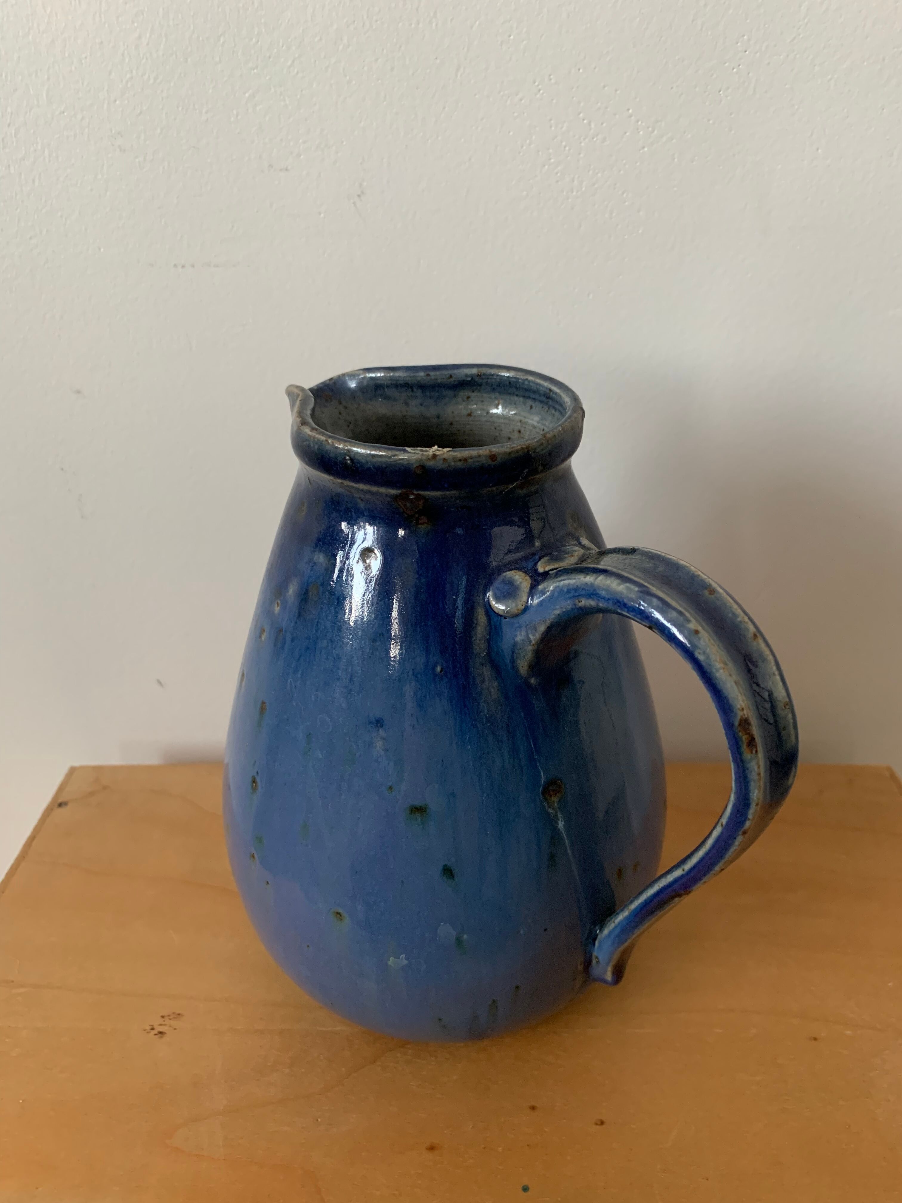 Enamelled ceramic pitcher