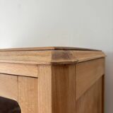 Renovated Parisian art deco solid wood display case