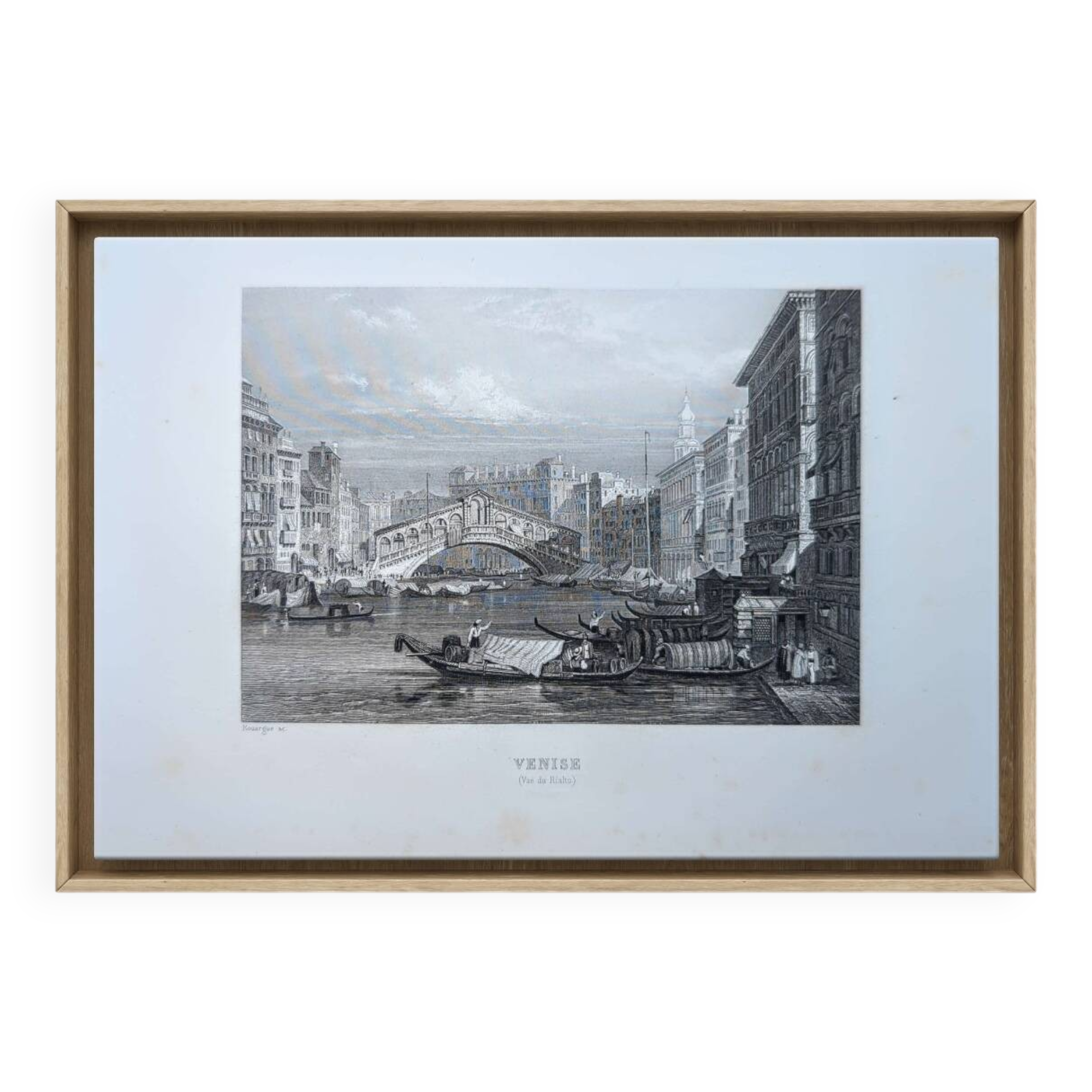 Venice, Italy, Vintage Engraving, 1841 Authentic.