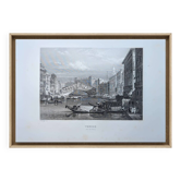 Venise, Italie, gravure Vintage, 1841 Authentique.